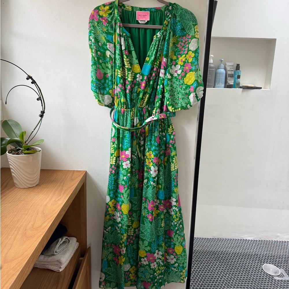 Kate Spade Floral Green Dress